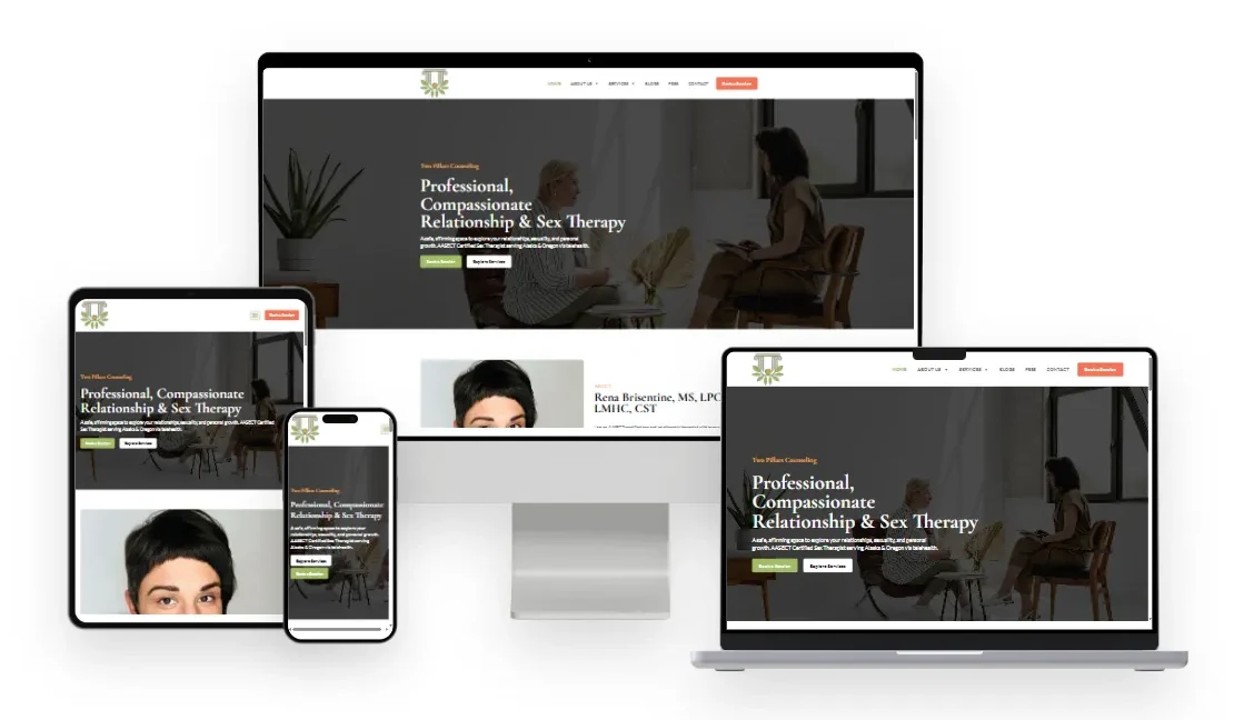 Two Pillars Counseling website redesign concept