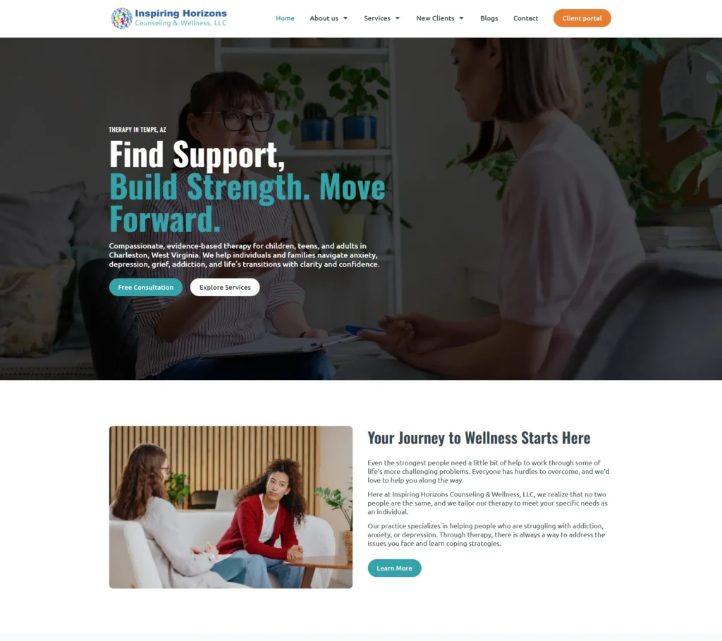 Inspiring Horizons Counseling website template