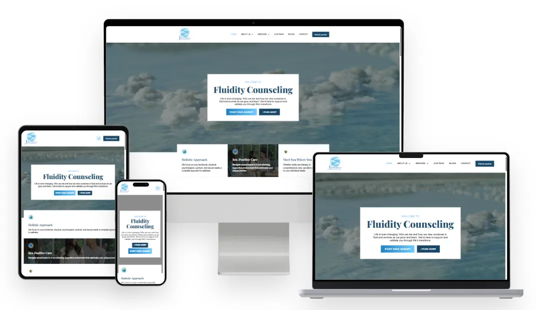 Fluidity Counseling website design